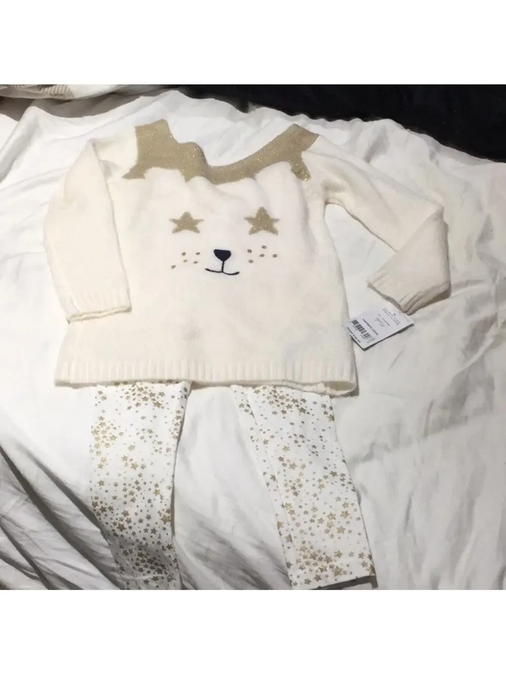 3t cream gold bear outfit carter - Picture 1 of 8